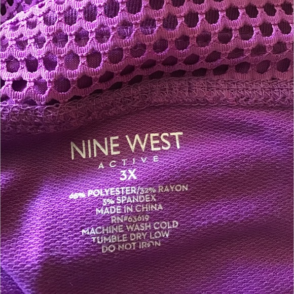 🌷NWT NINE WEST 3X ACTIVE TOP w/THUMBHOLES - Picture 7 of 10
